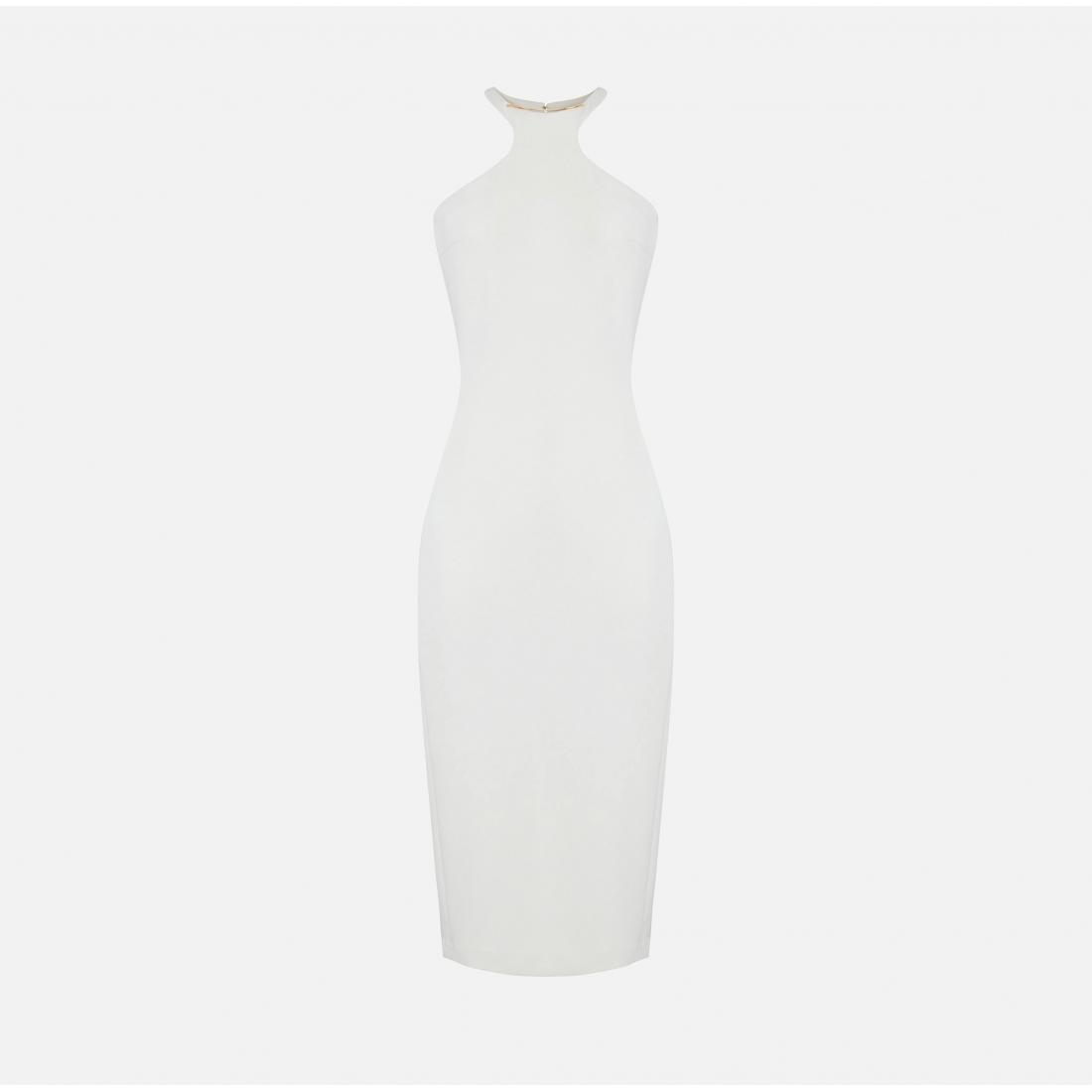 Abito in crêpe leggero con dettaglio gioiello