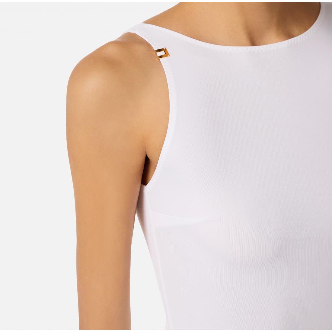 Body in jersey crêpe con dettagli logo