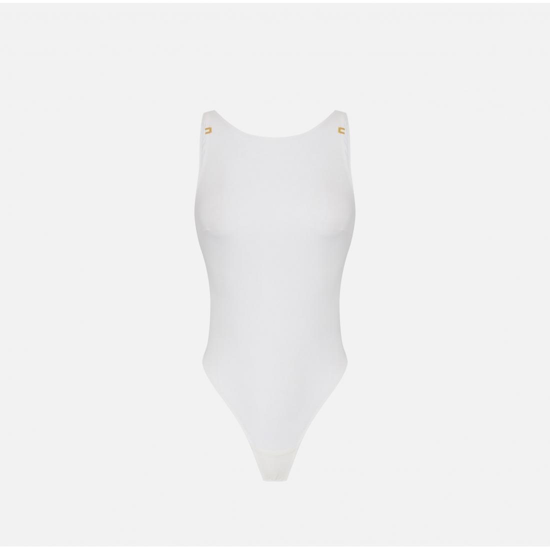 Body in jersey crêpe con dettagli logo