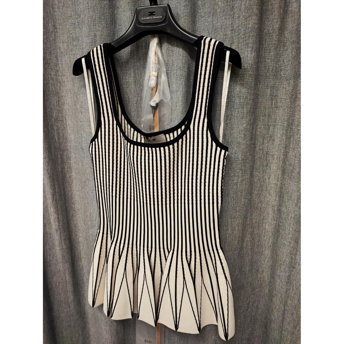 Top in maglia bicolore