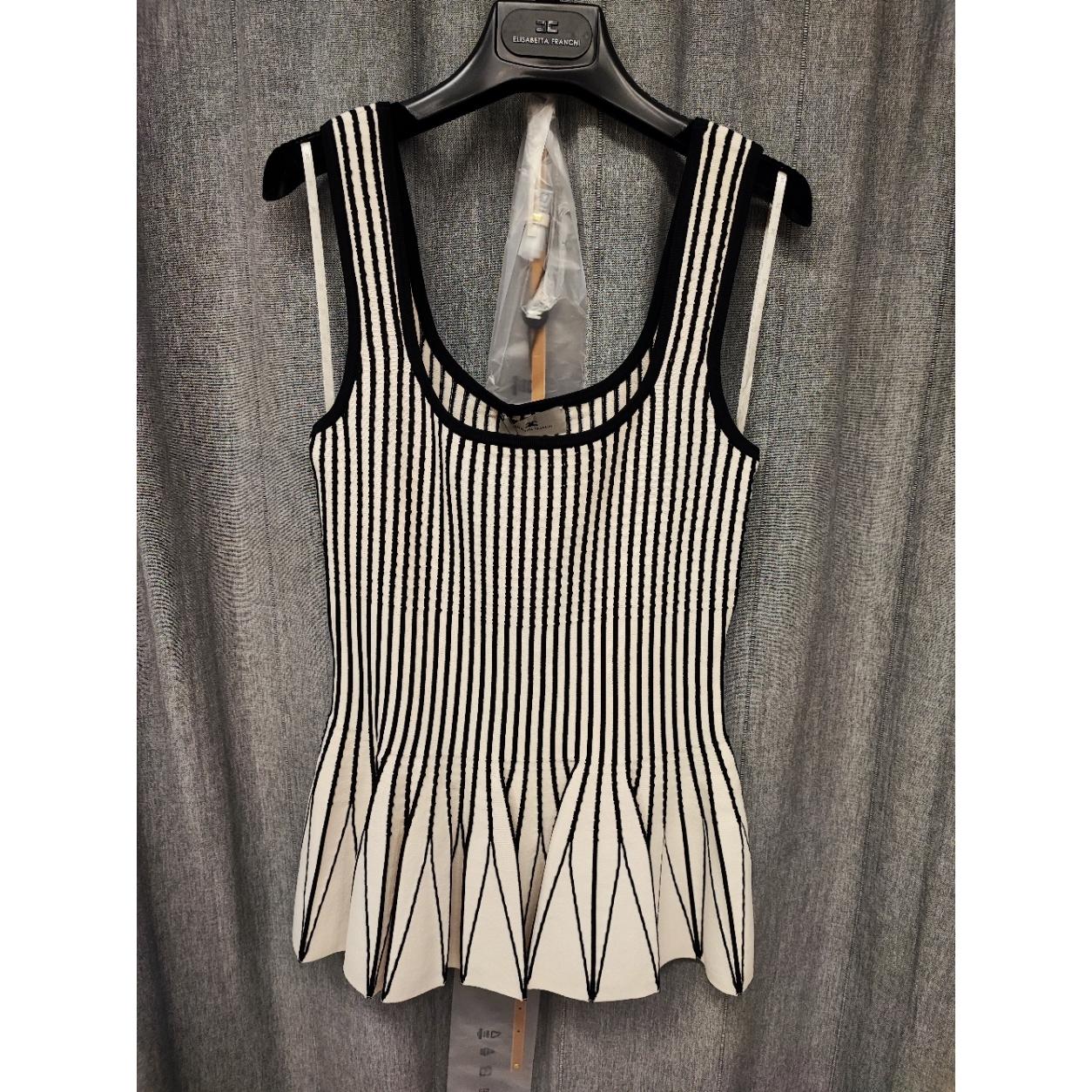 Top in maglia bicolore