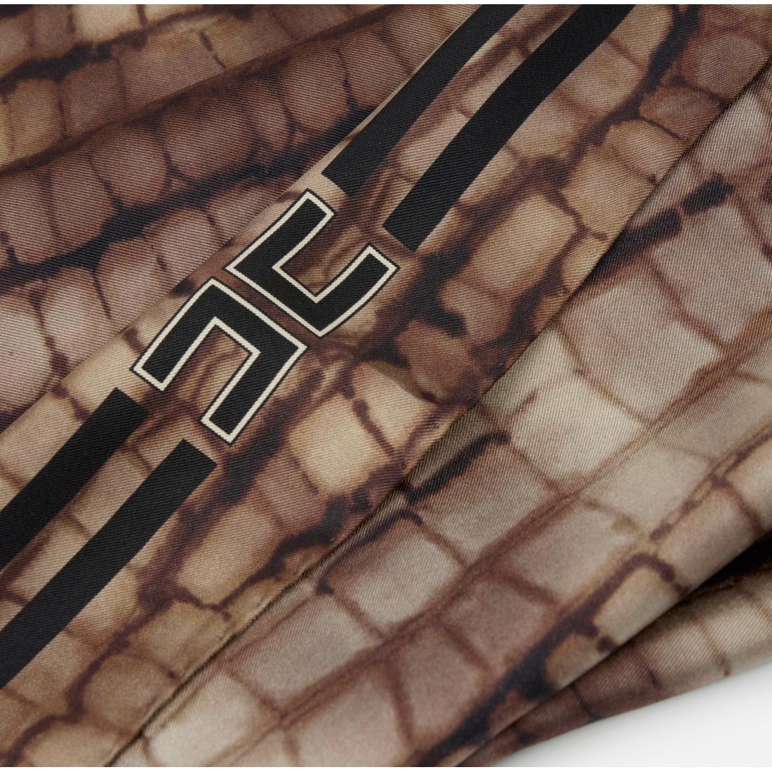 Foulard in twill di seta con stampa alligatore