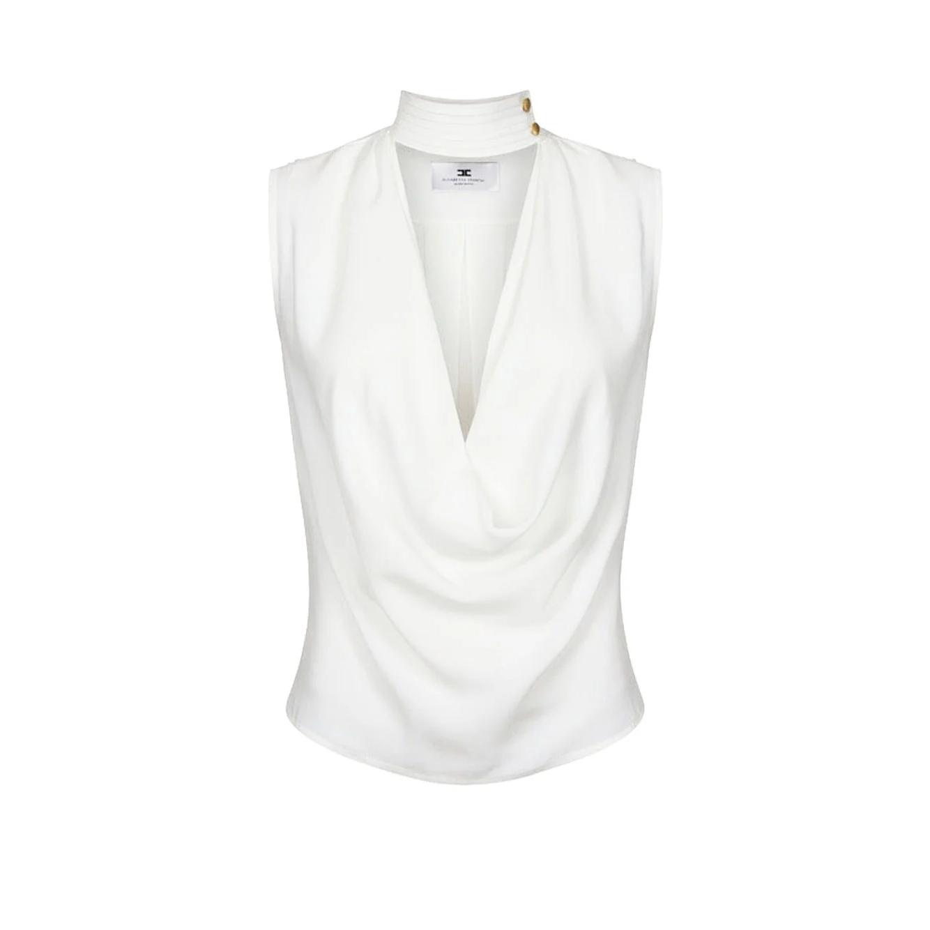 Top in georgette di viscosa