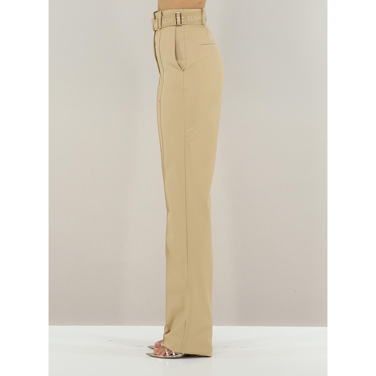 Pantaloni in tessuto tecnico bielastico con cintura