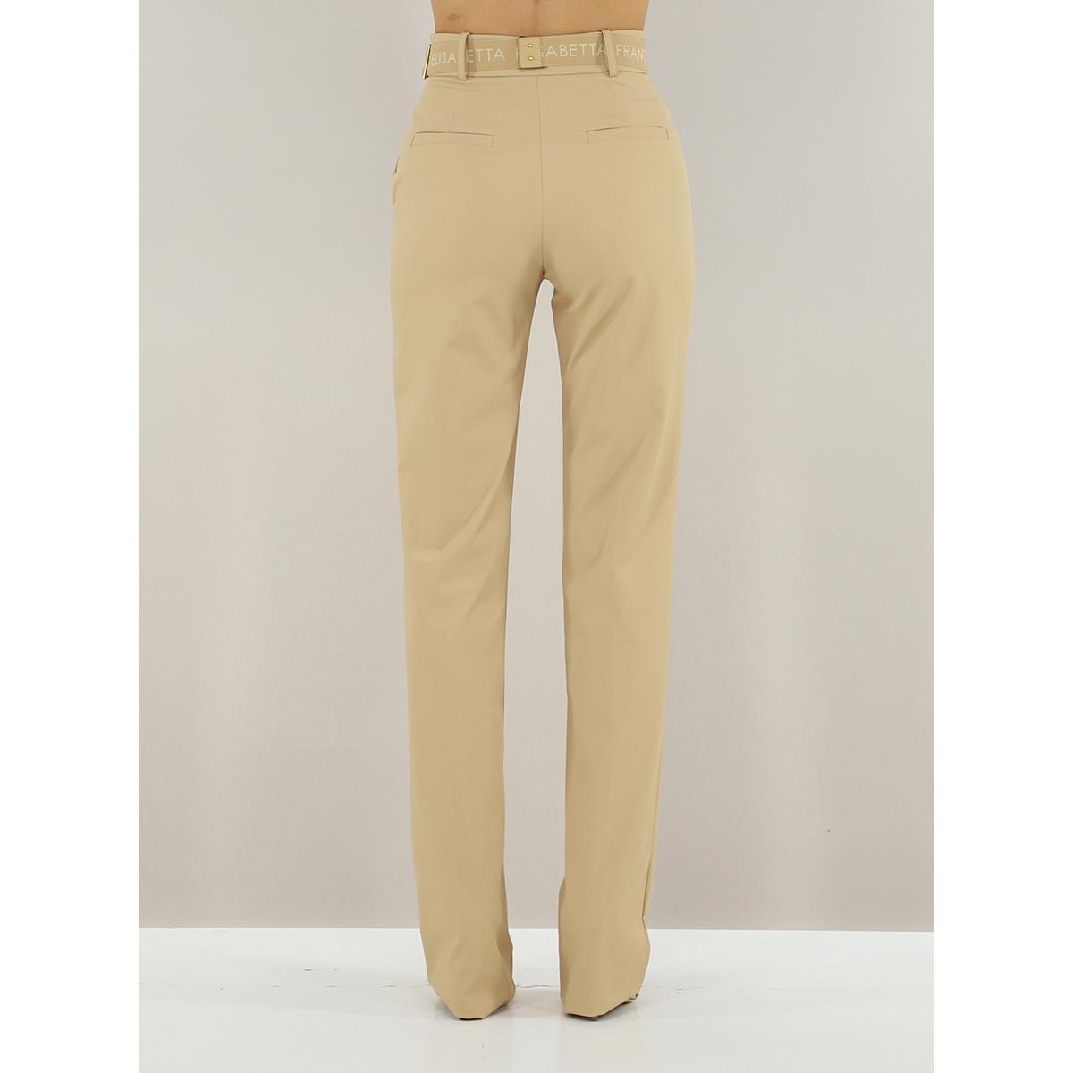 Pantaloni in tessuto tecnico bielastico con cintura