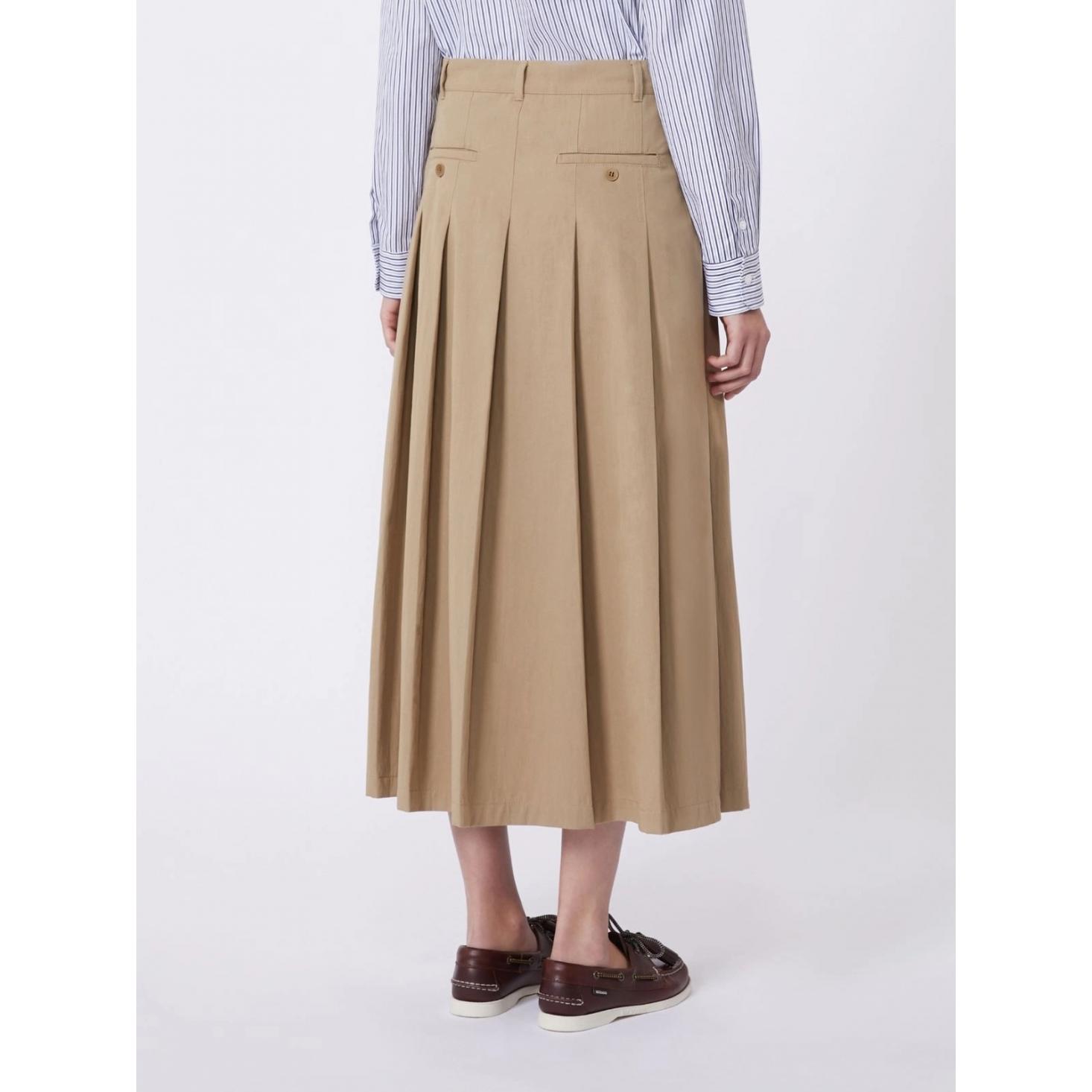 Gonna in gabardina lavata 