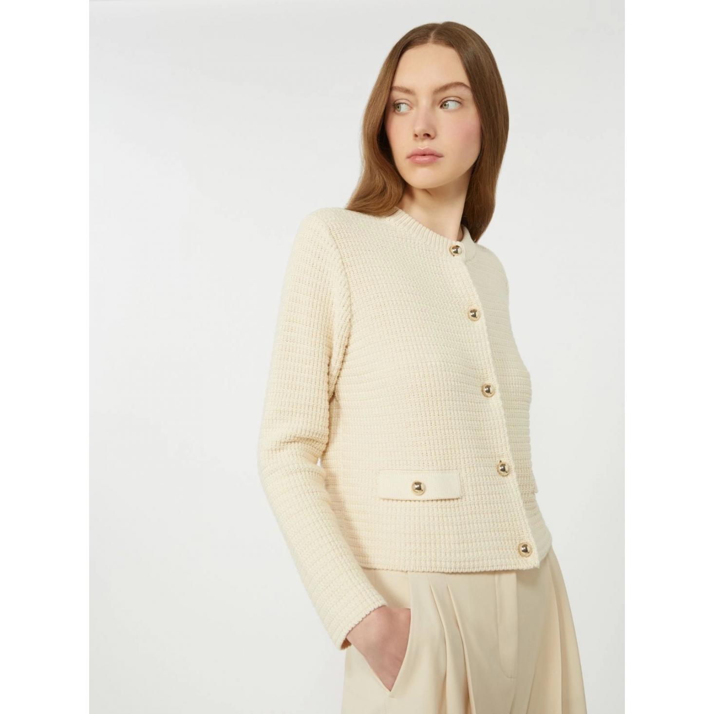 Cardigan crop in cotone
