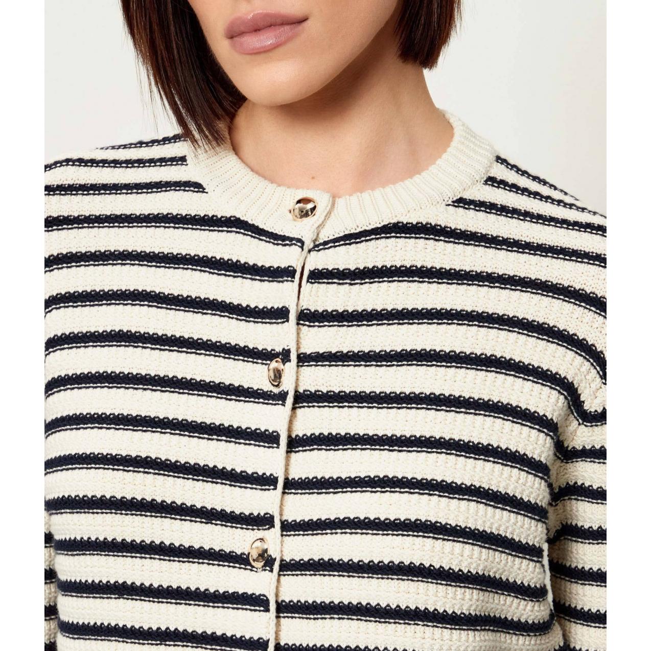 Cardigan crop in cotone