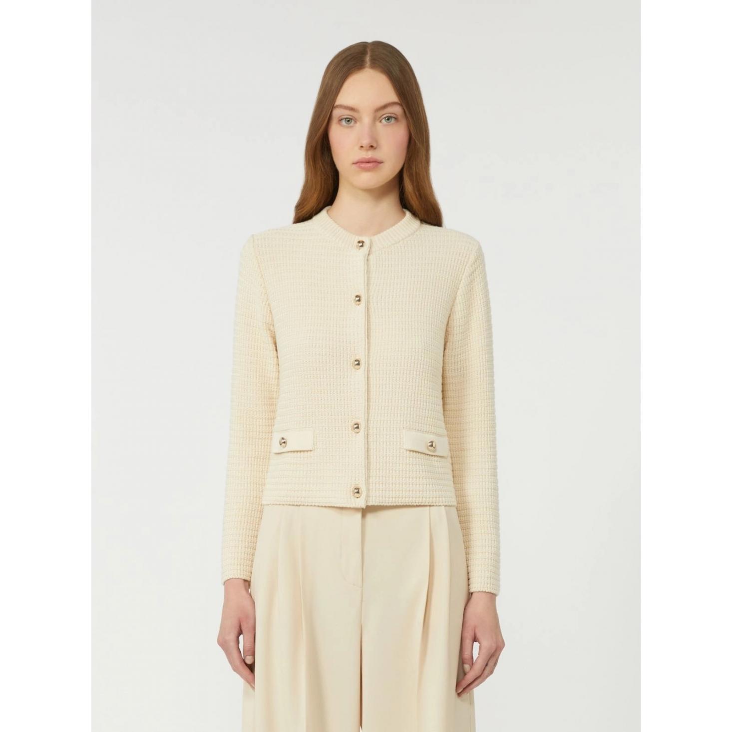 Cardigan crop in cotone