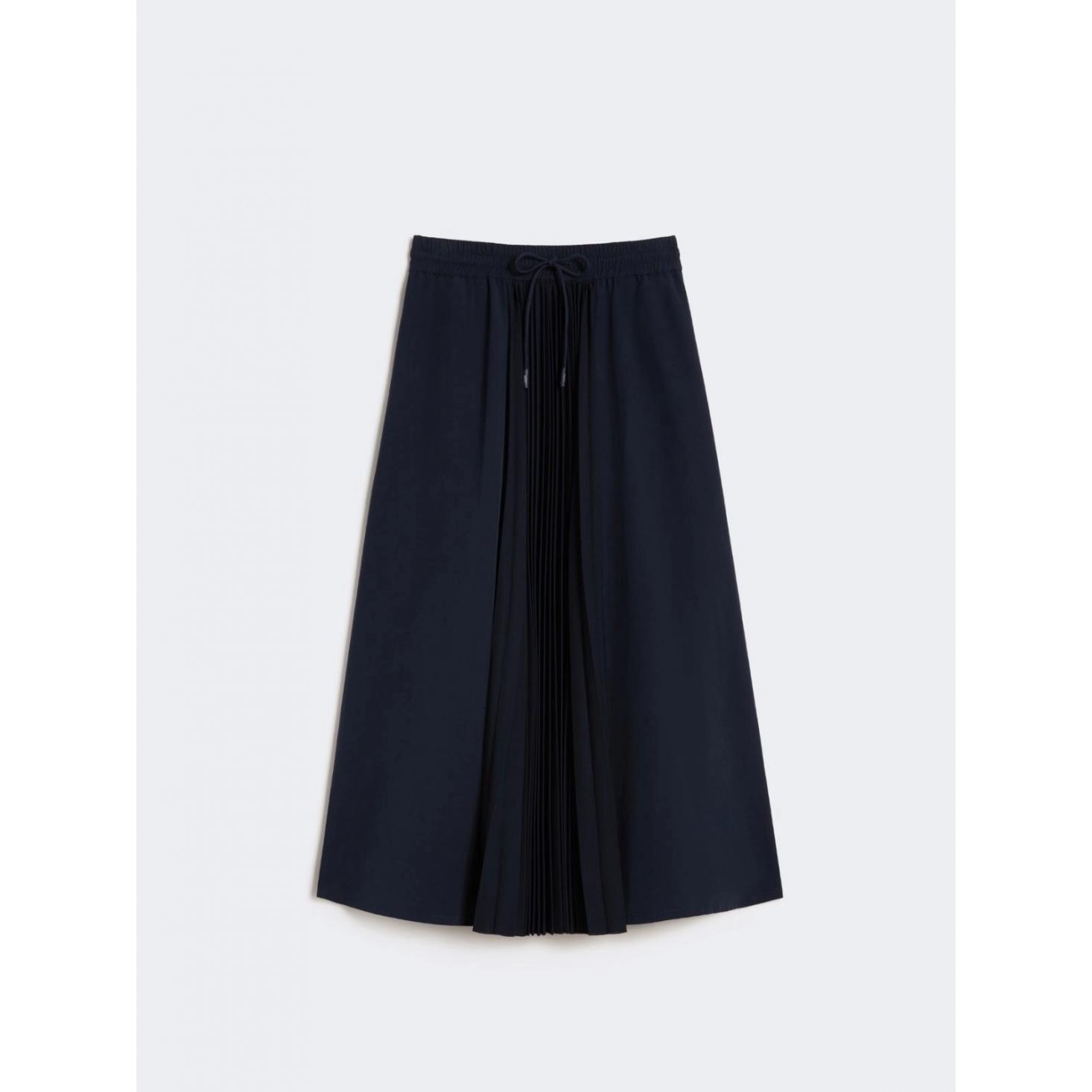 Gonna in tessuto tecnico e jersey