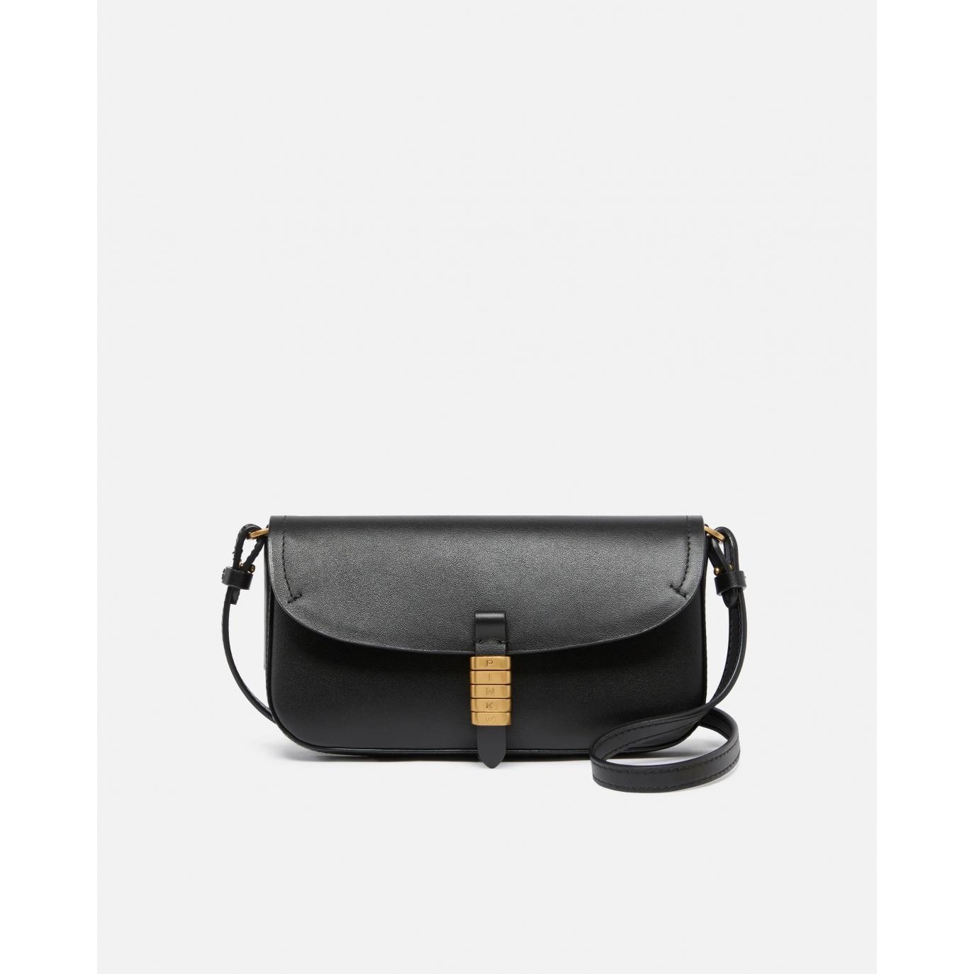 Borsa a spalla media Saddle Flat in pelle