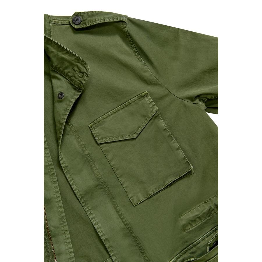 Giacca militare in gabardina stretch