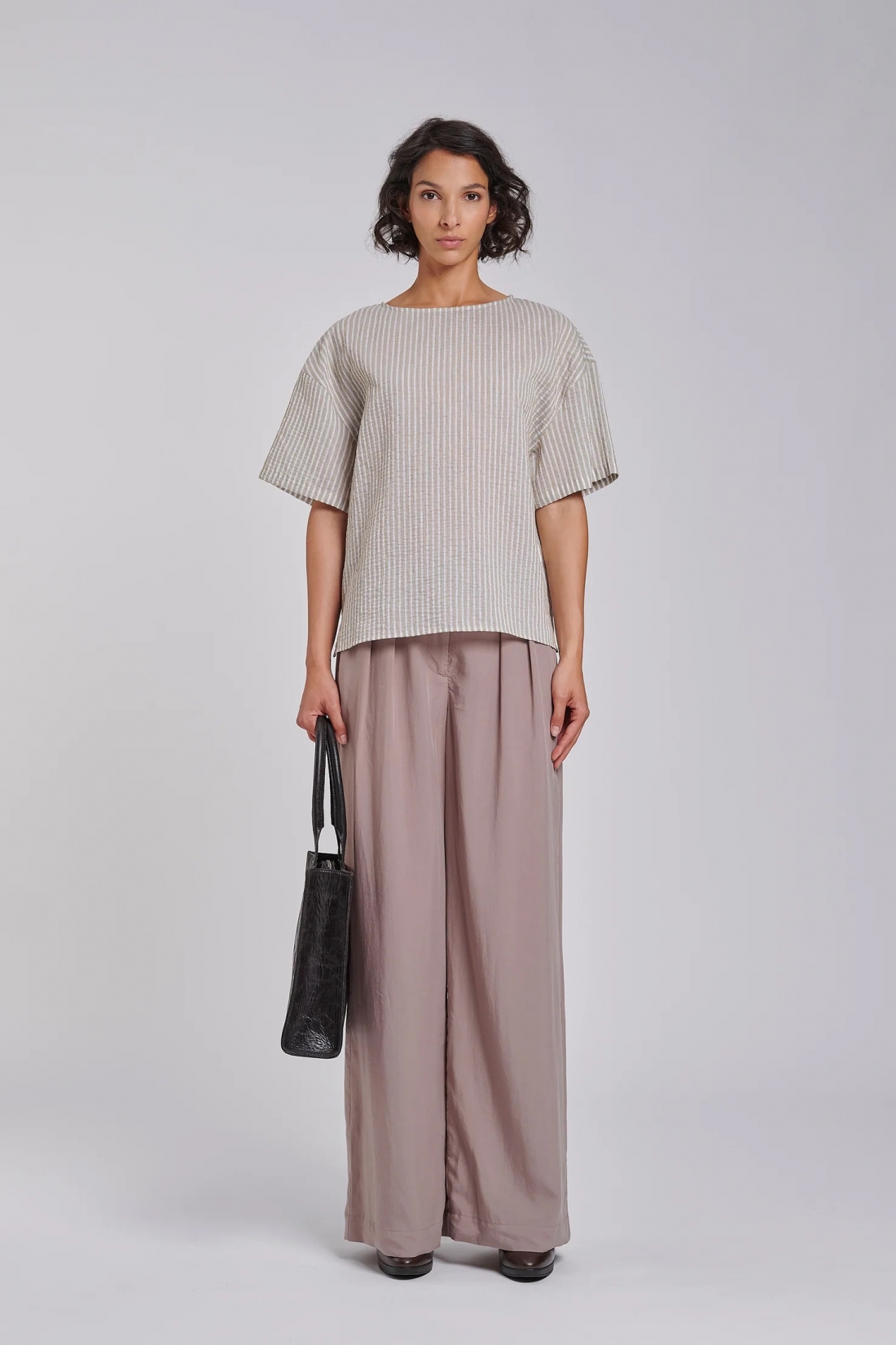 Blusa over in misto cotone viscosa