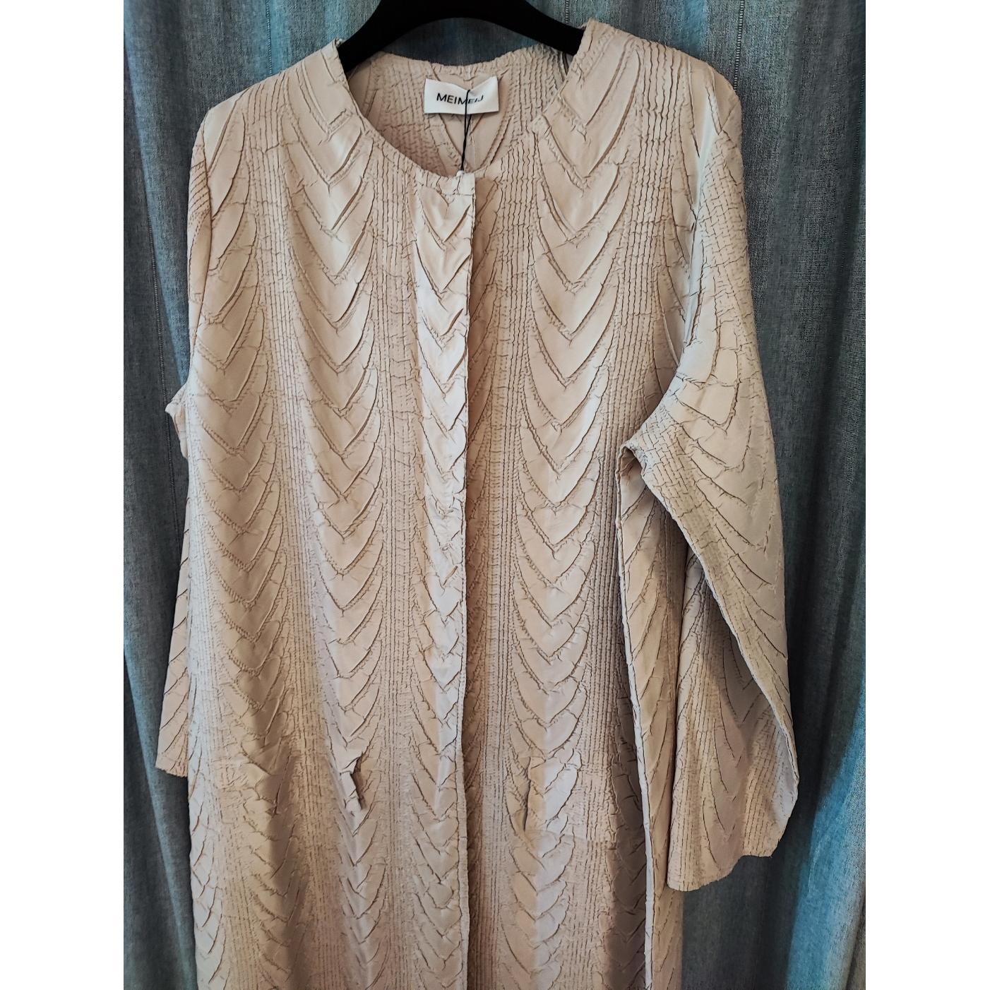 GIACCA LUNGA CON MOTIVO A TRECCIA