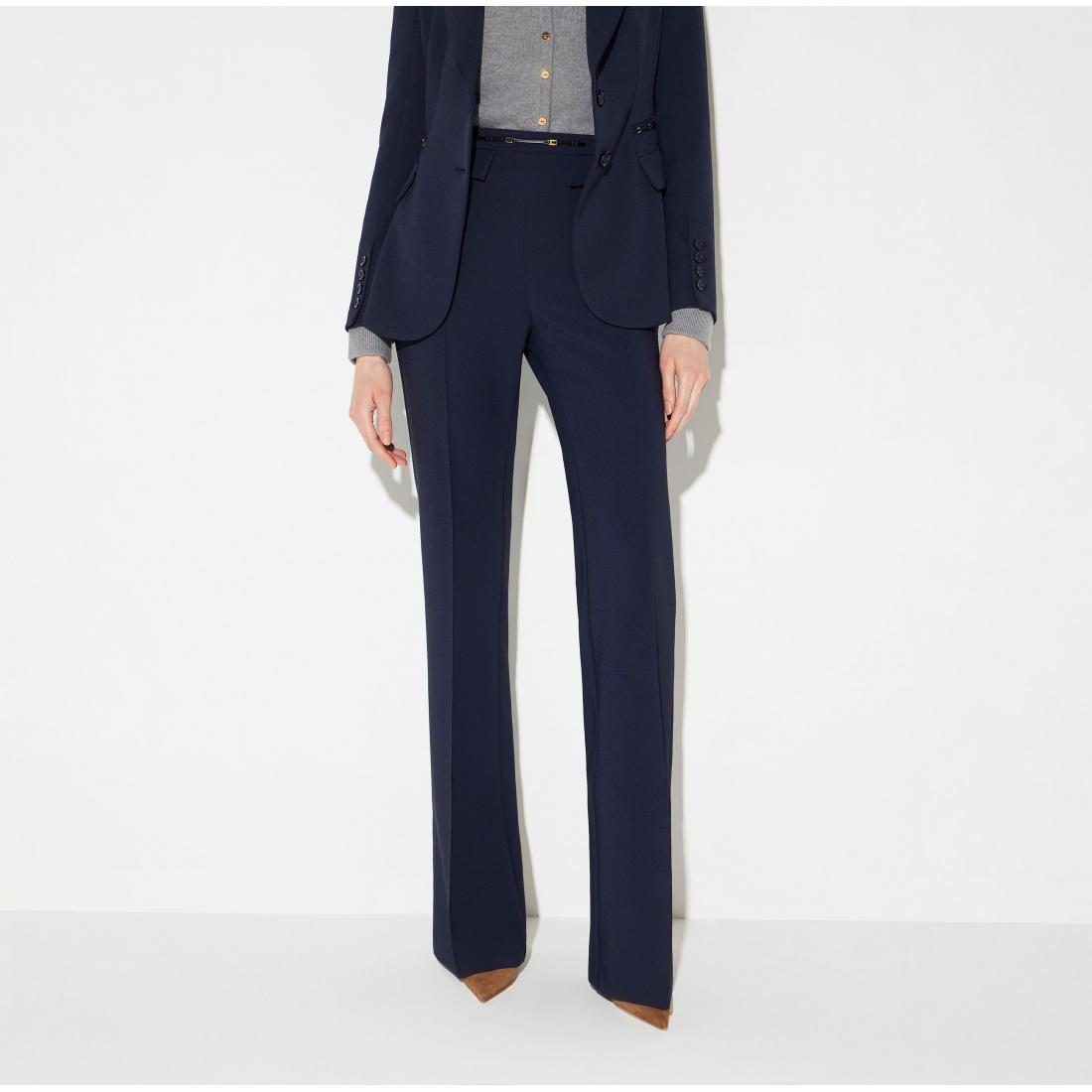 Pantaloni in doppio crêpe stretch