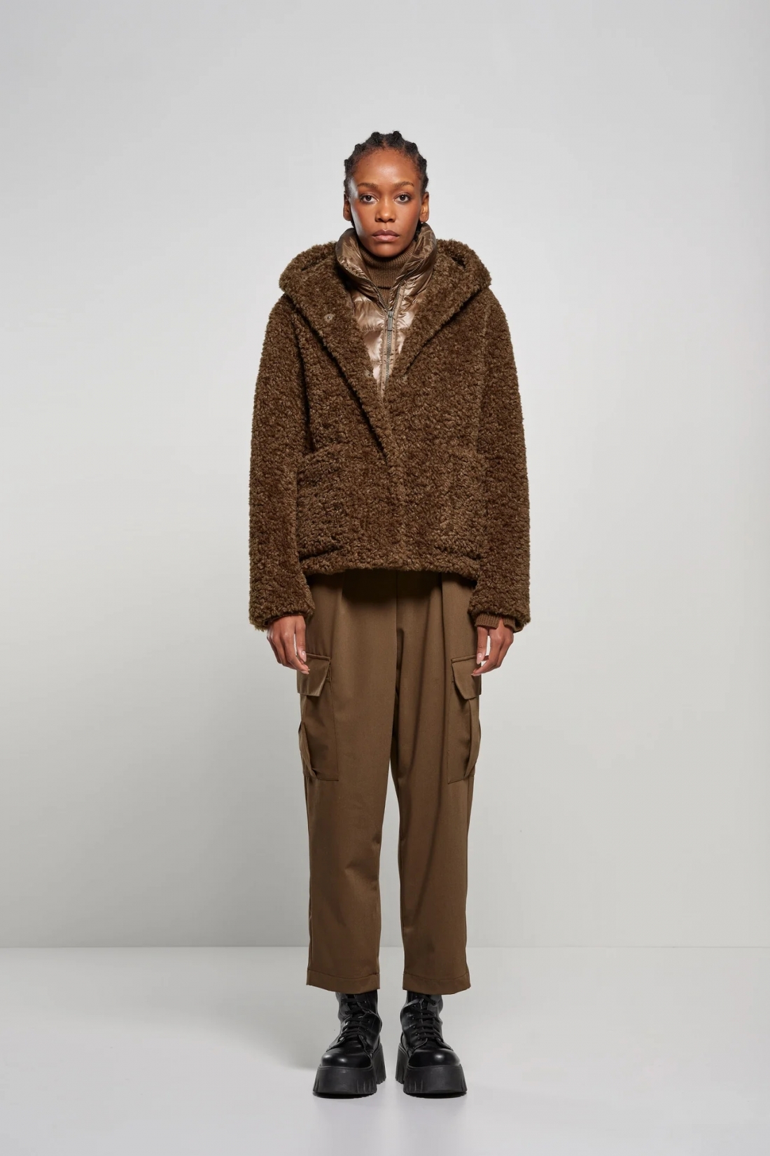 St. Moritz Overcoat - Cappotto corto in ecopelliccia