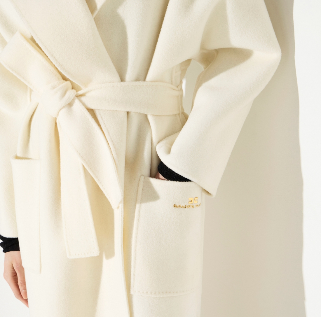 Cappotto in panno double di lana