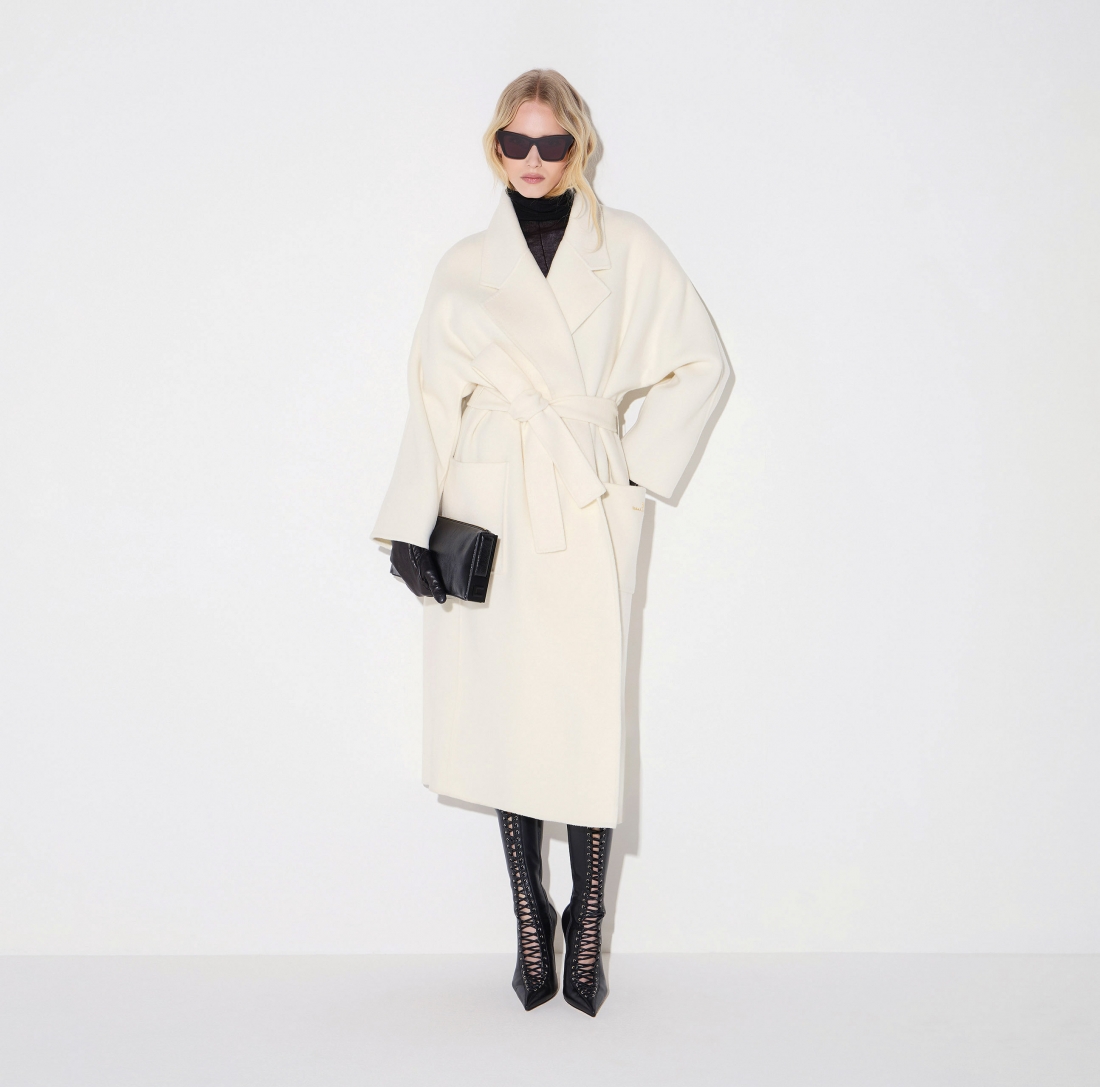 Cappotto in panno double di lana