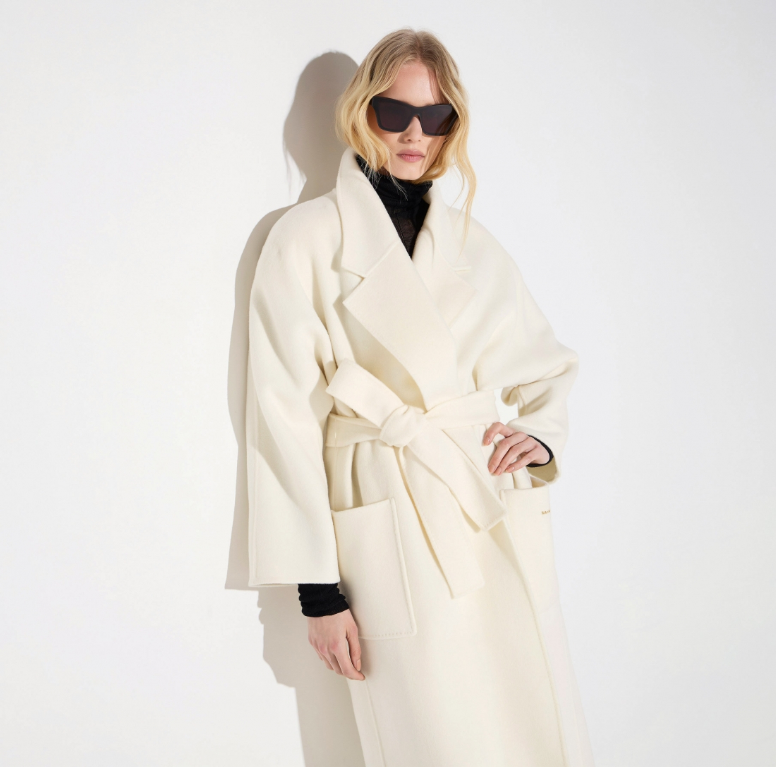 Cappotto in panno double di lana