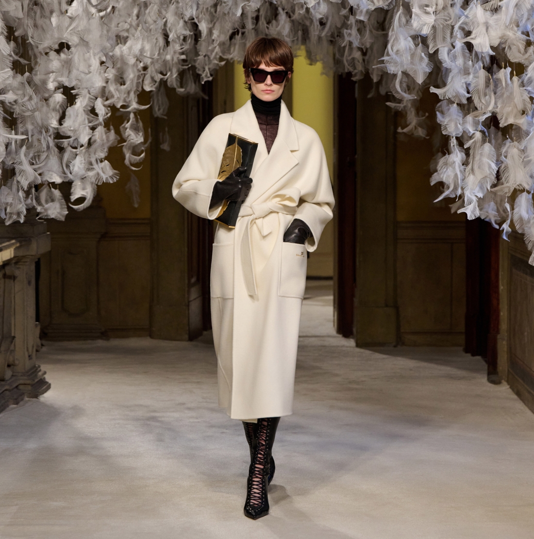 Cappotto in panno double di lana