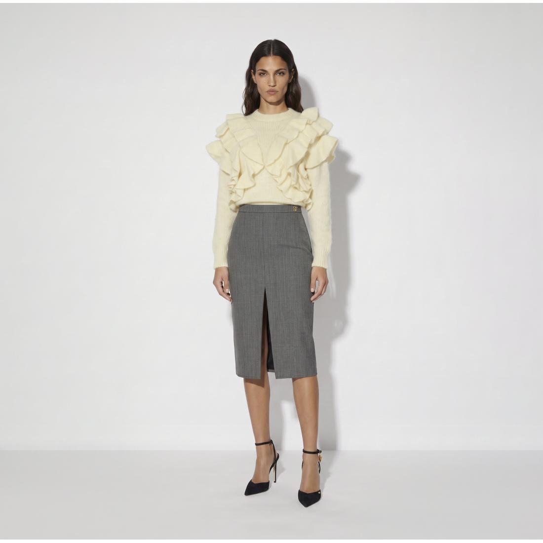 Pullover in maglia con ruches