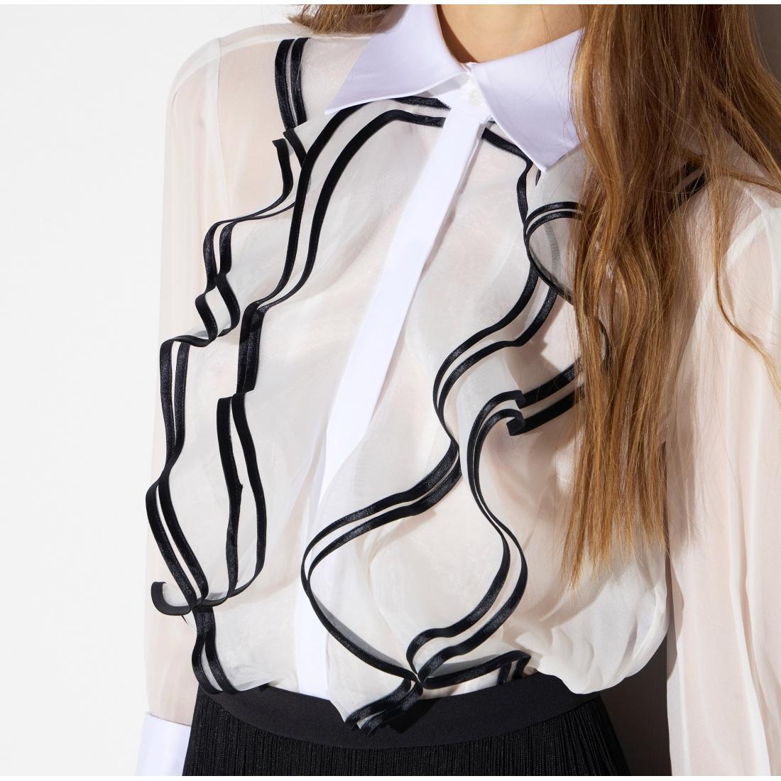 Abito in georgette con ruches e frange