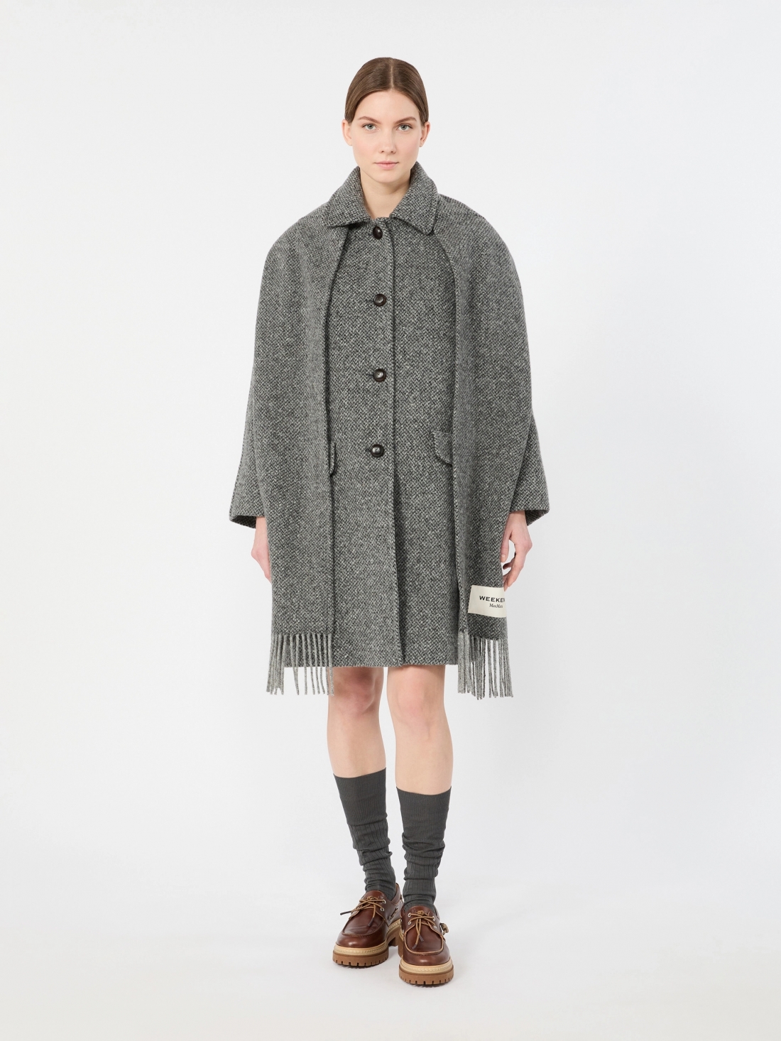 Cappotto in tweed di mista lana