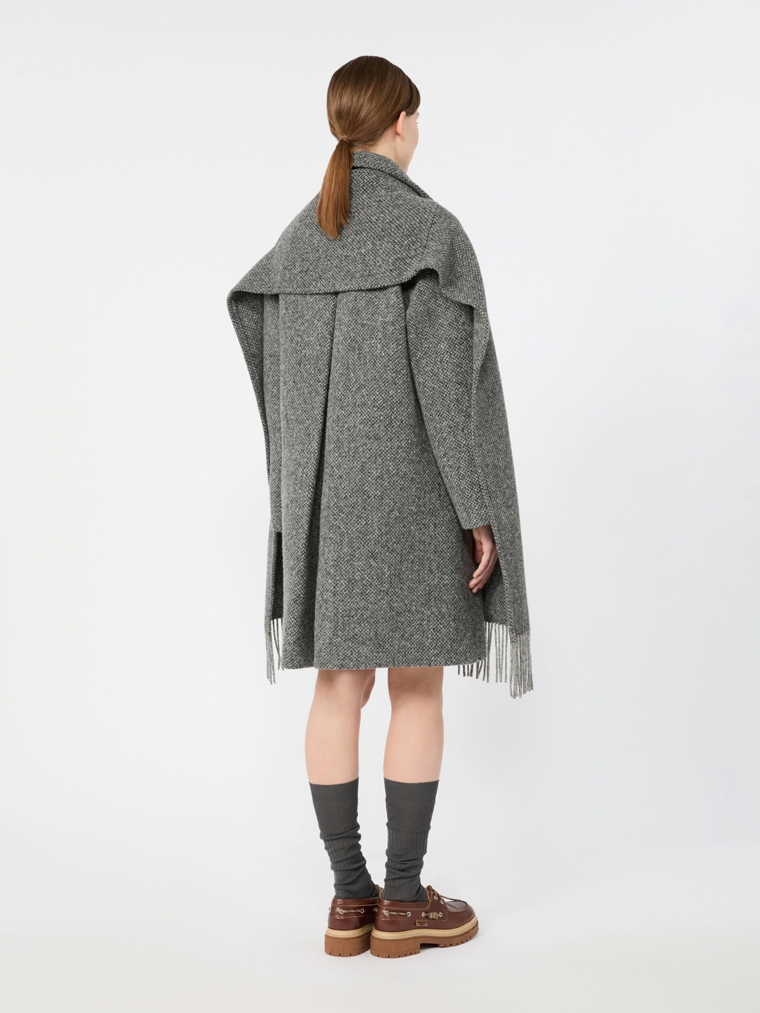 Cappotto in tweed di mista lana