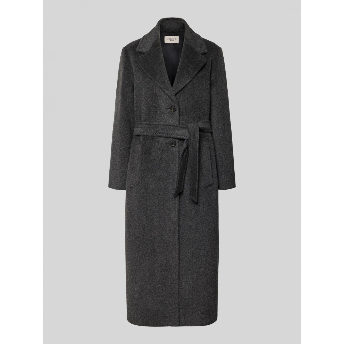 Cappotto lungo in orsetto di lana e alpaca