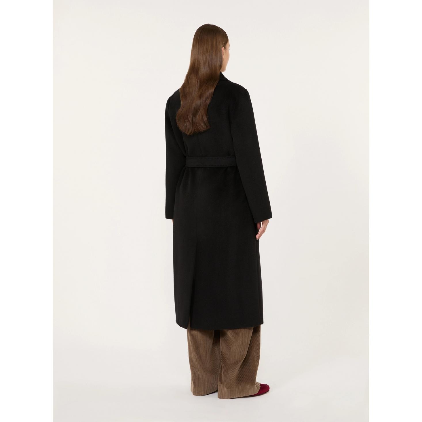 Cappotto lungo in orsetto di lana e alpaca