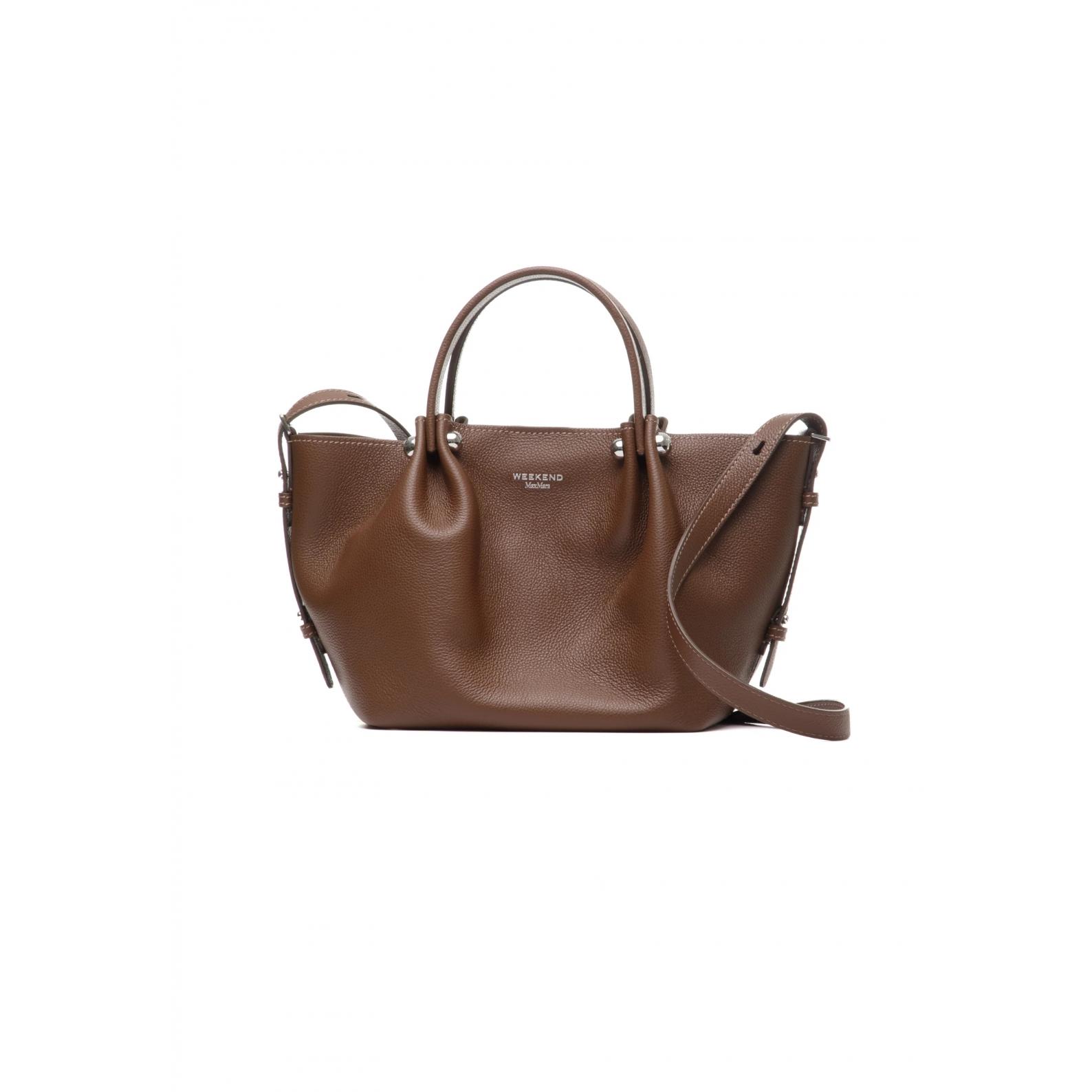 TOTE BAG MEDIA IN PELLE