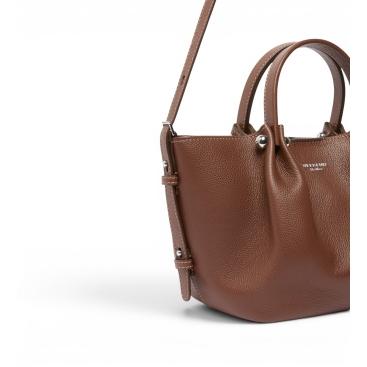 TOTE BAG MEDIA IN PELLE