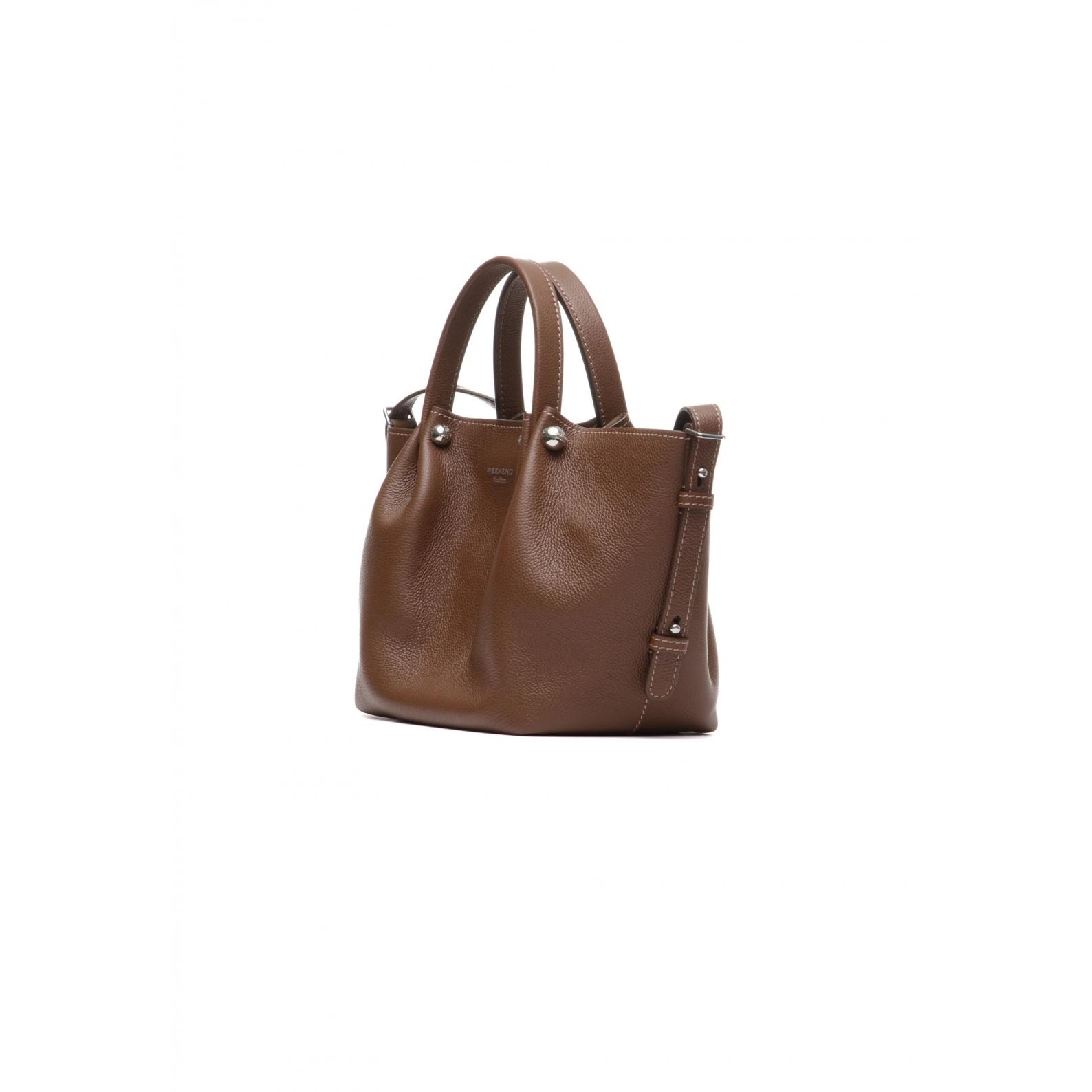 TOTE BAG MEDIA IN PELLE