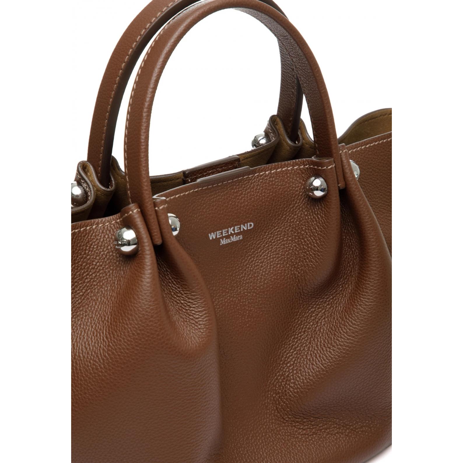 TOTE BAG MEDIA IN PELLE