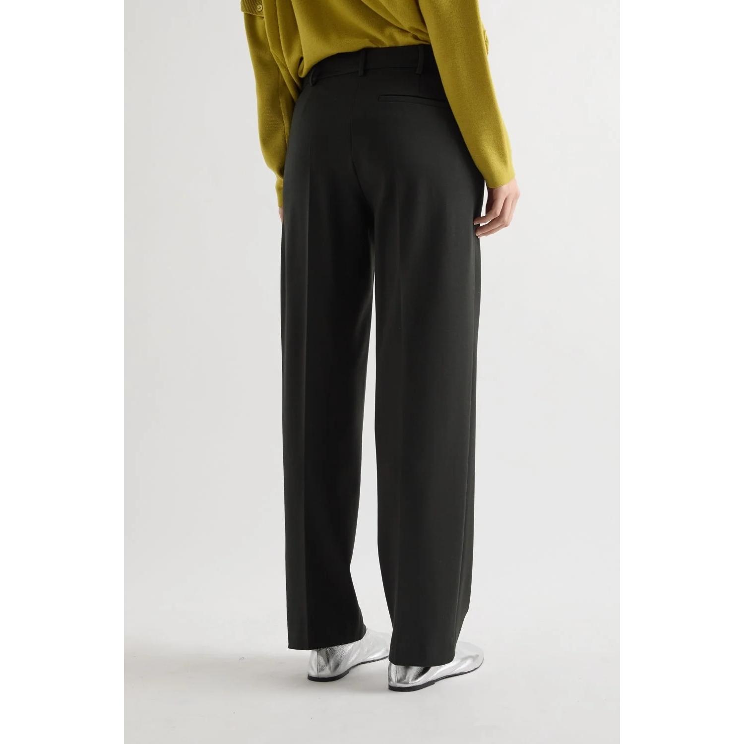 PANTALONI IN PUNTO MILANO CON PIEGA STIRATA