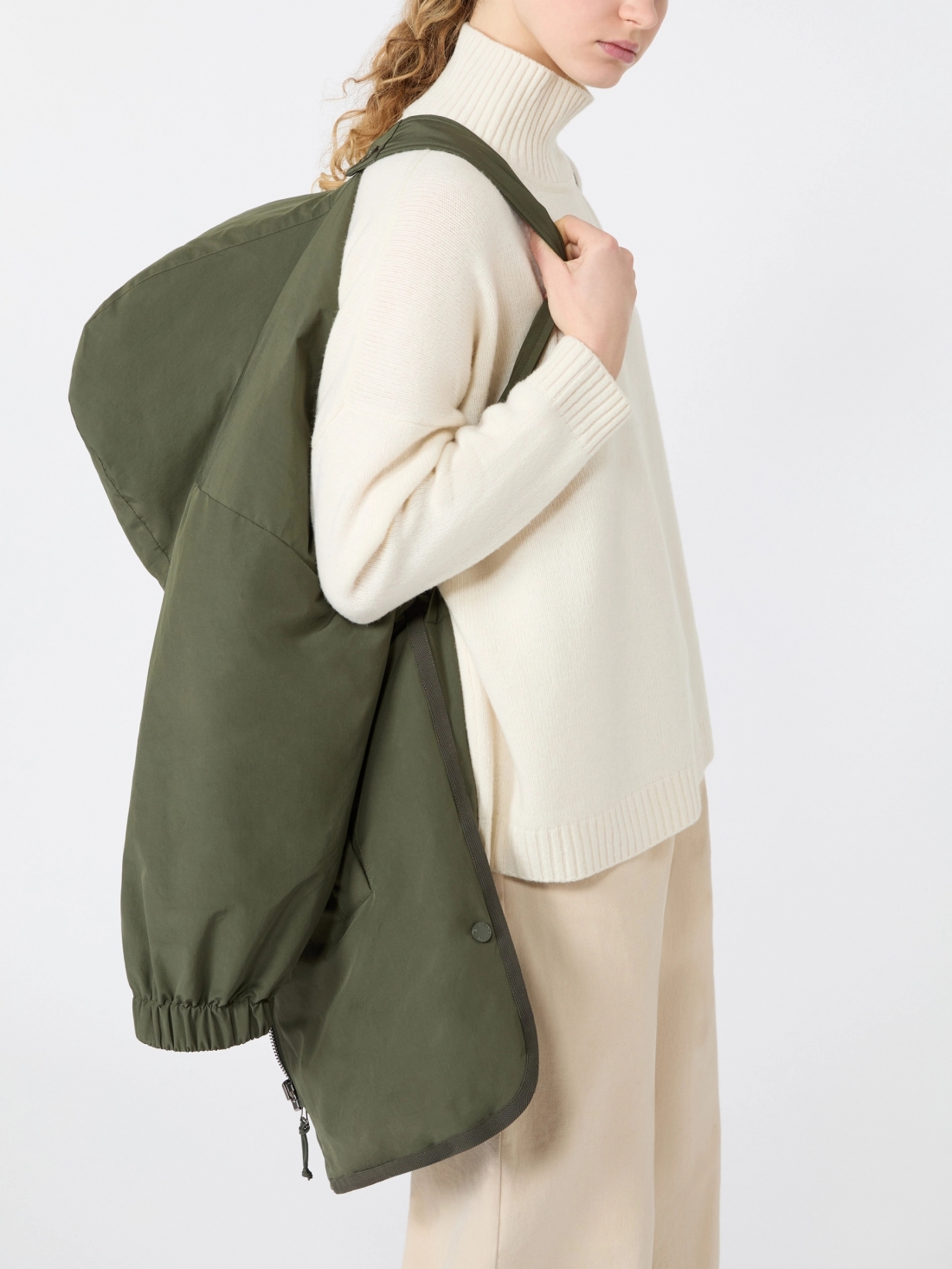 Parka reversibile in tela antigoccia