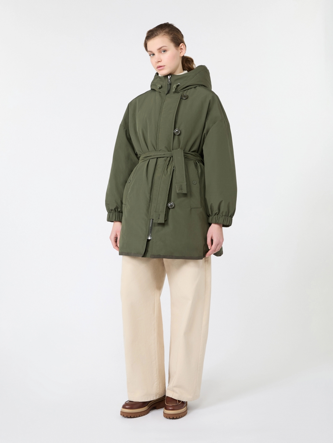 Parka reversibile in tela antigoccia