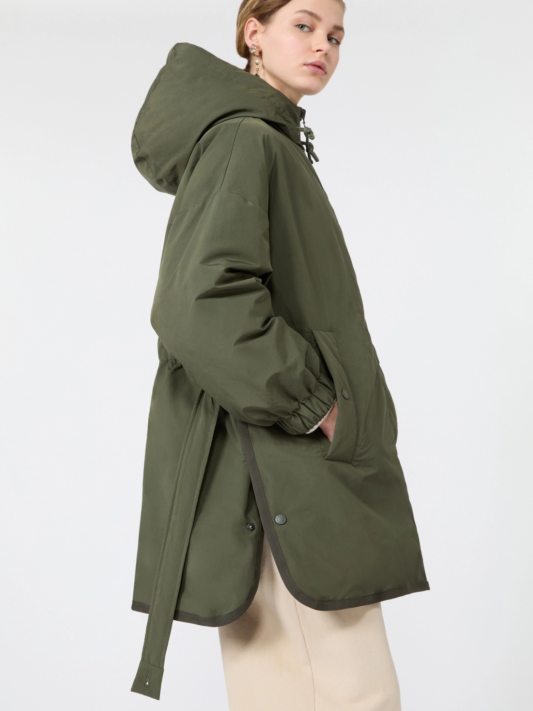 Parka reversibile in tela antigoccia