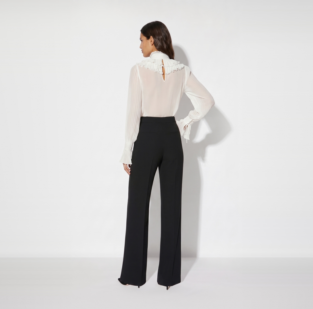Blusa in georgette con fusciacca
