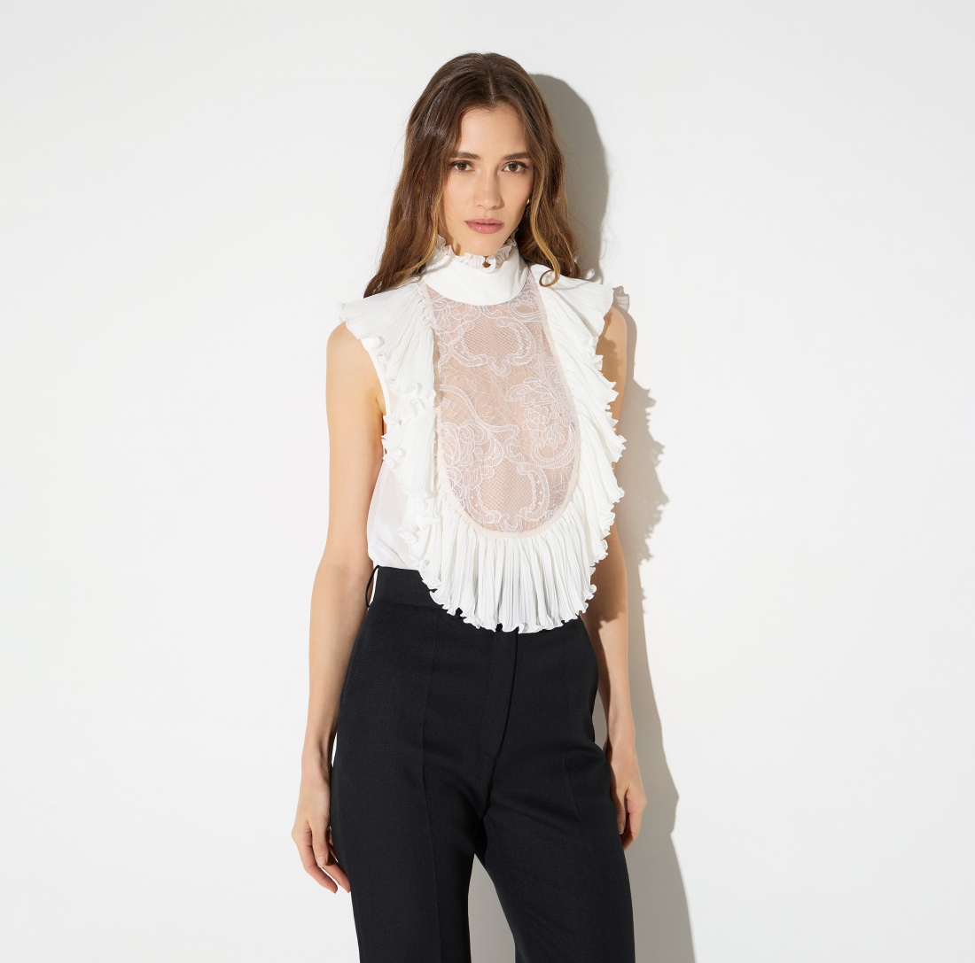 Body in georgette e pizzo