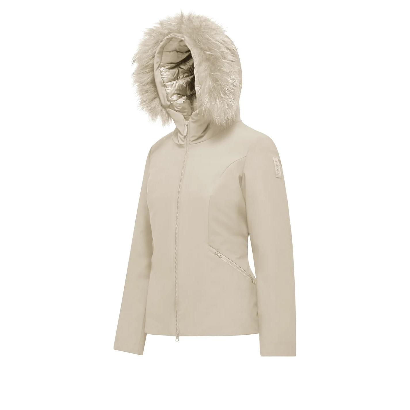 Giacca slim imbottita con pelliccia staccabile
