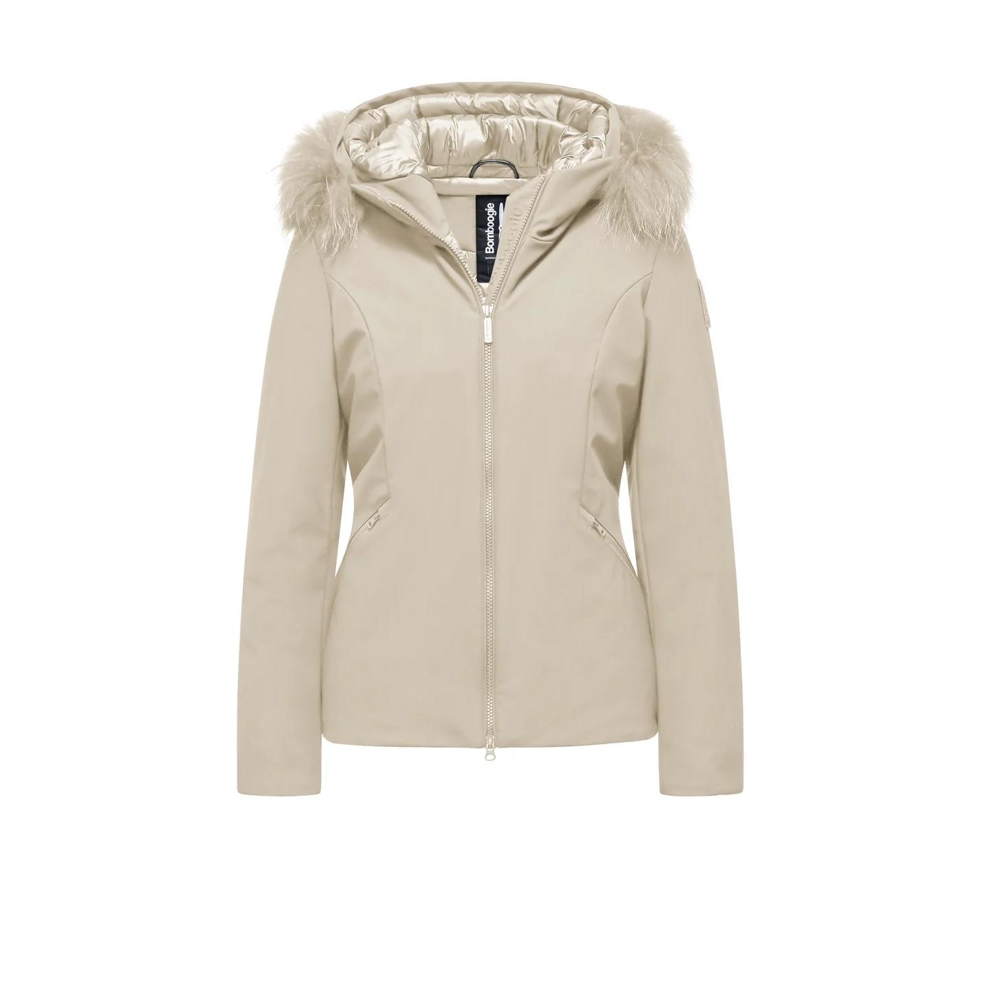 Giacca slim imbottita con pelliccia staccabile