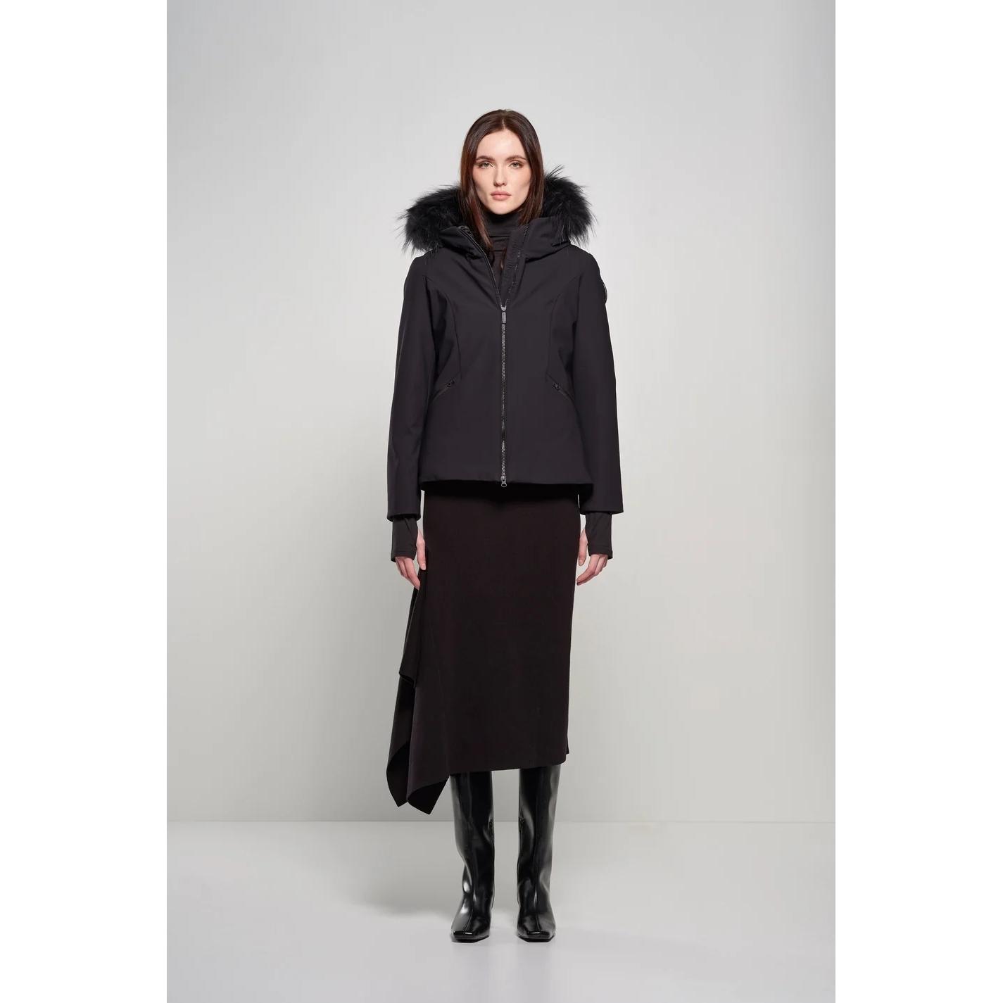 Giacca slim imbottita con pelliccia staccabile