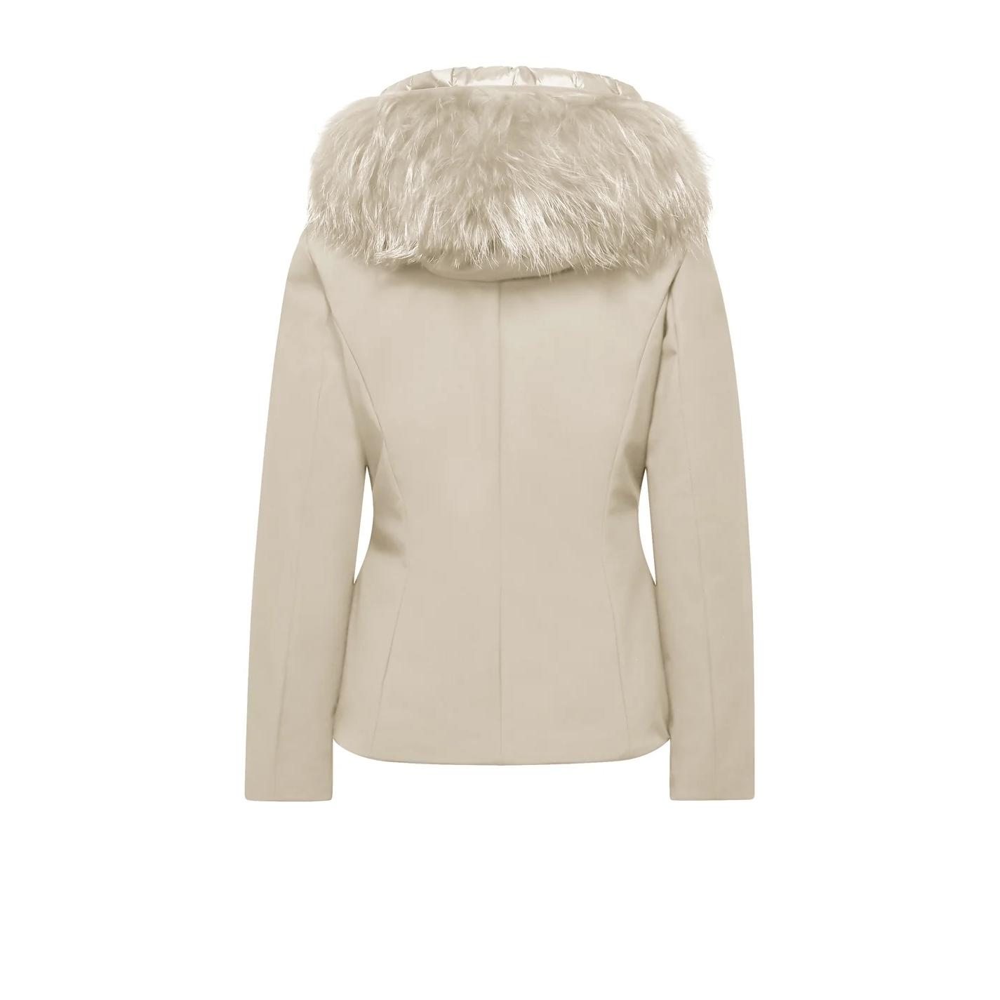 Giacca slim imbottita con pelliccia staccabile