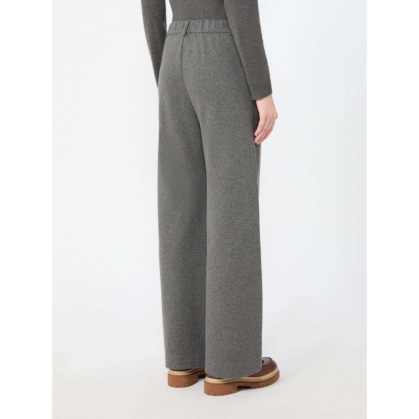 Pantalone in jersey micro jacquard 