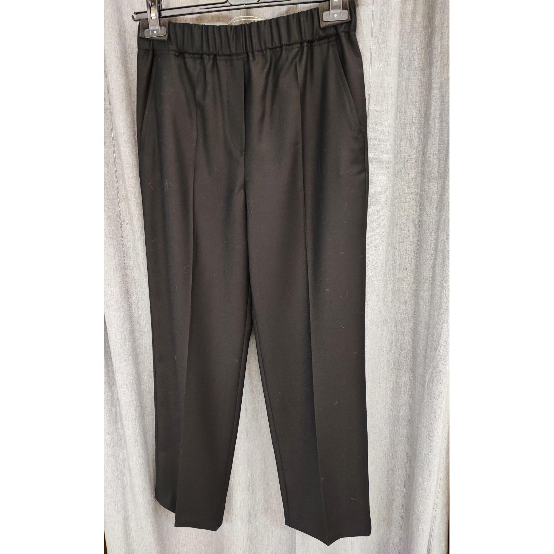 Pantalone in flanella di lana stretch