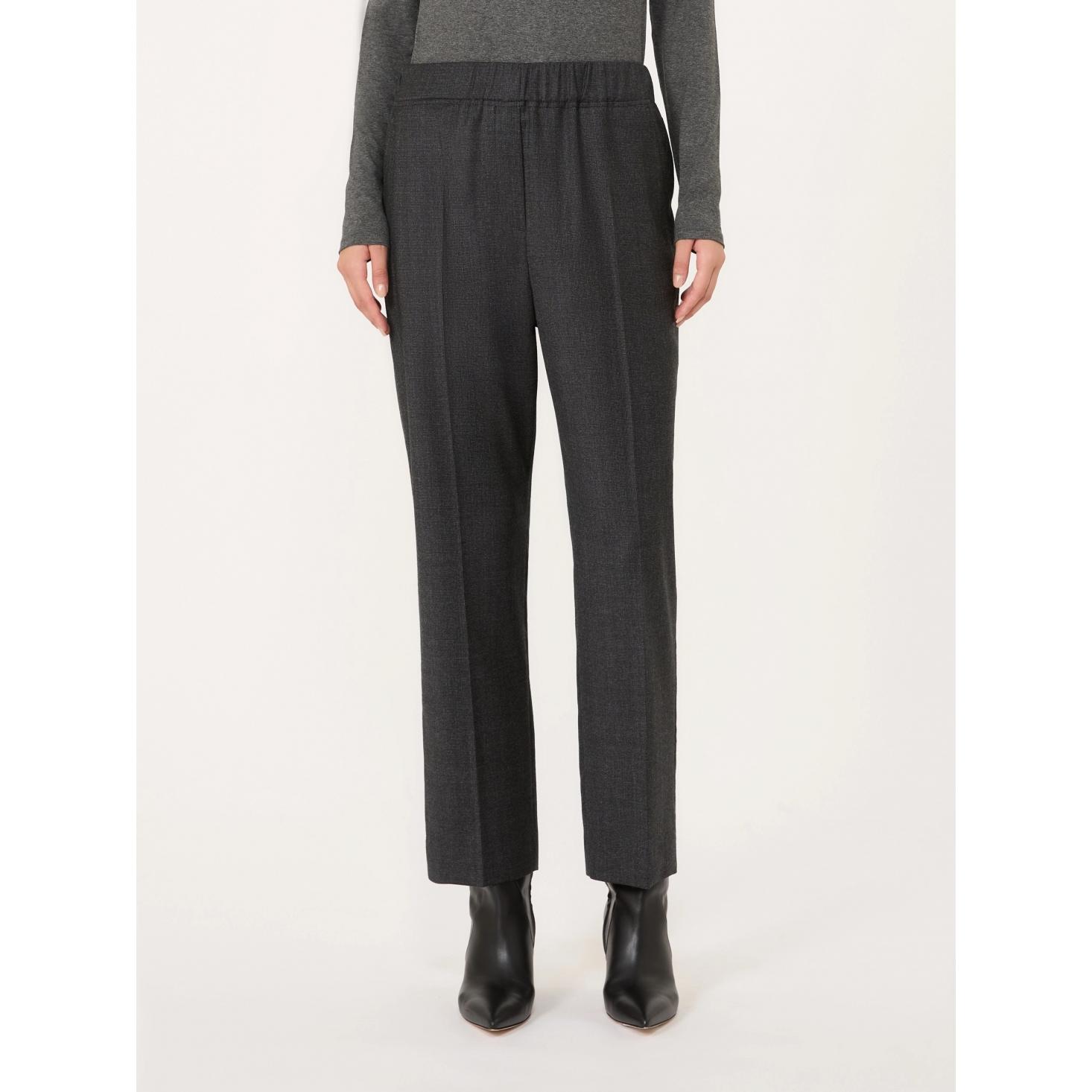 Pantalone in flanella di lana stretch