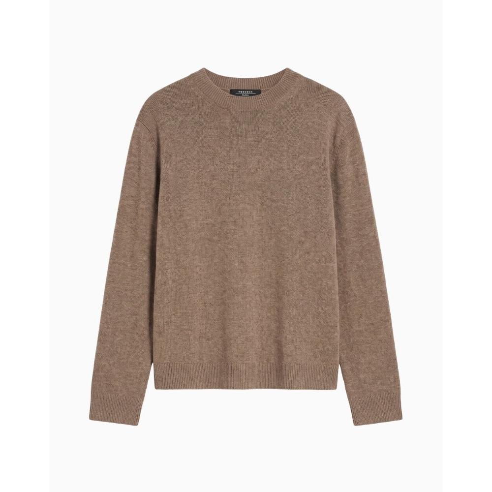 Maglia girocollo in lana e cachemire